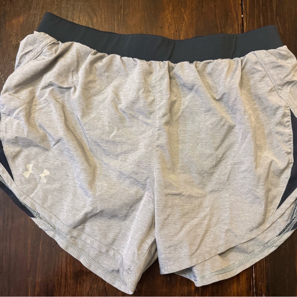 Under Armour Light Gray and Black Shorts